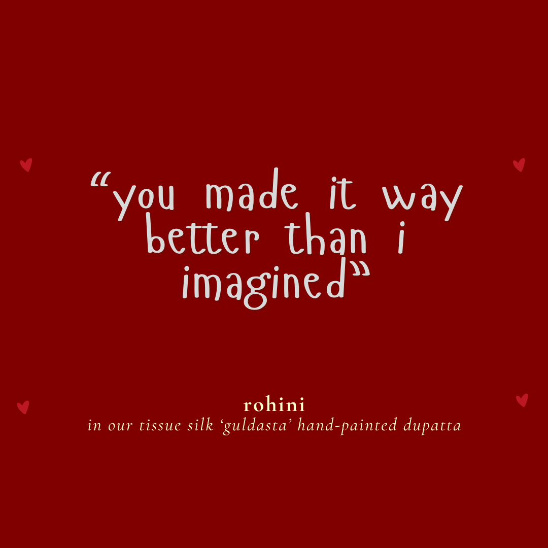 hand painted dupatta in tissue by noor by hansa / customer review