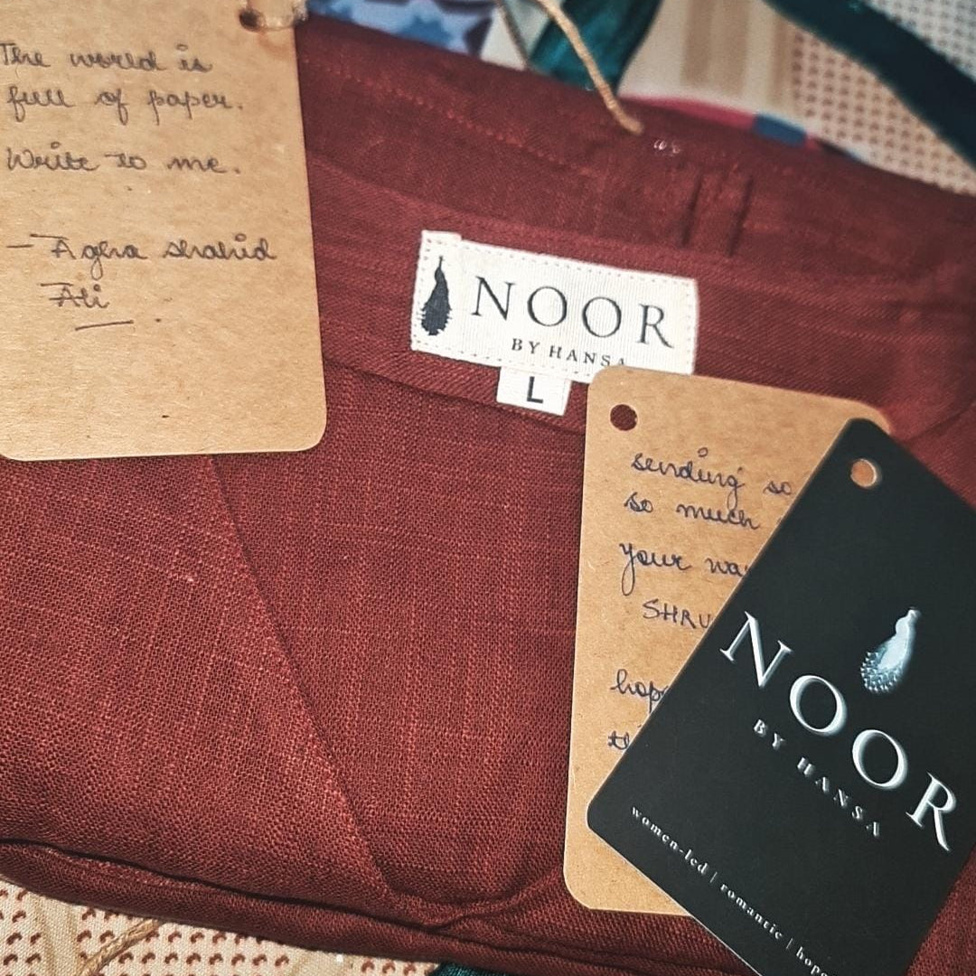 cotton wine noor by hansa v-neck co-ord set that’s as comfy as your favourite loungewear but sharp enough for the office! hand-made from an ultra-soft cotton blend, it stays vibrant wash after wash with zero colour bleeding. perfect for those days when you want to feel cozy and look effortlessly chic! customer review