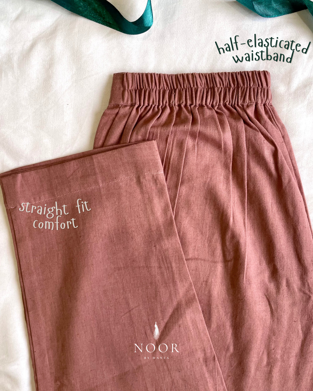 rose cotton linen noor by hansa kurta co-ord set, crafted from a luxe linen-cotton blend that feels as good as it looks. available in five vibrant colours, this playful set is perfect for office wear or a day full of running errands