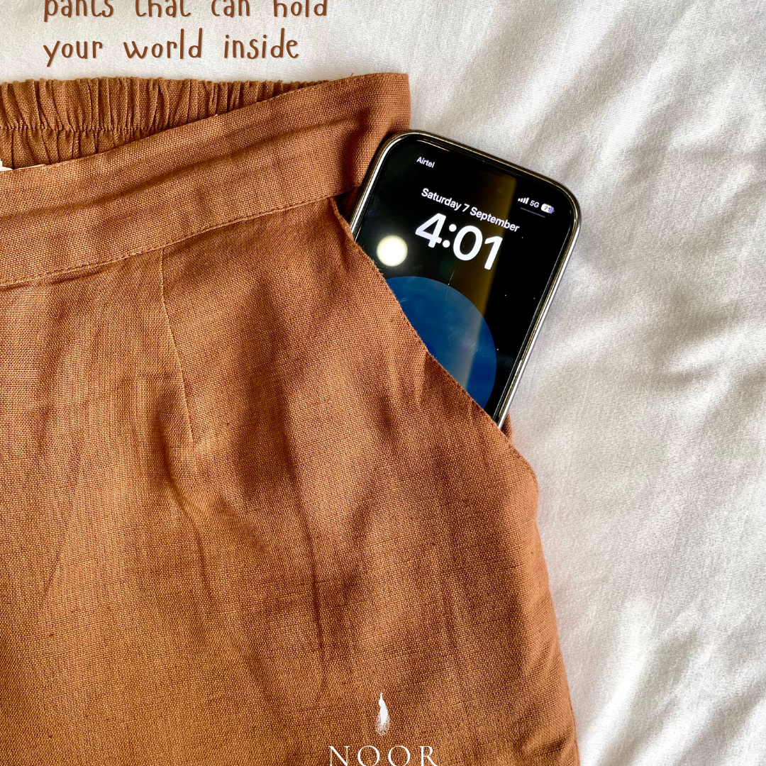 linen straight fit pants noor by hansa rose pink black brown grey ecru white crafted from a luxe linen-cotton blend that feels as good as it looks. available in five vibrant colours, they're really made for the indian body type - no more fitting into what was not made for us!
style tip pair these pants with linen shirts, cotton kurtas or basic tank tops for a chic look on a busy day!