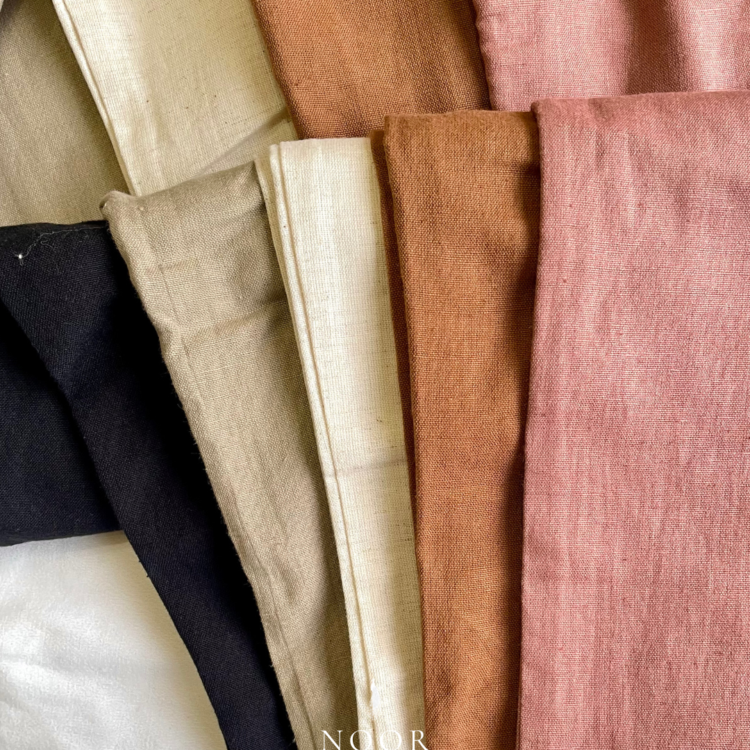 linen straight fit pants noor by hansa rose pink black brown grey ecru white crafted from a luxe linen-cotton blend that feels as good as it looks. available in five vibrant colours, they're really made for the indian body type - no more fitting into what was not made for us!
style tip pair these pants with linen shirts, cotton kurtas or basic tank tops for a chic look on a busy day!