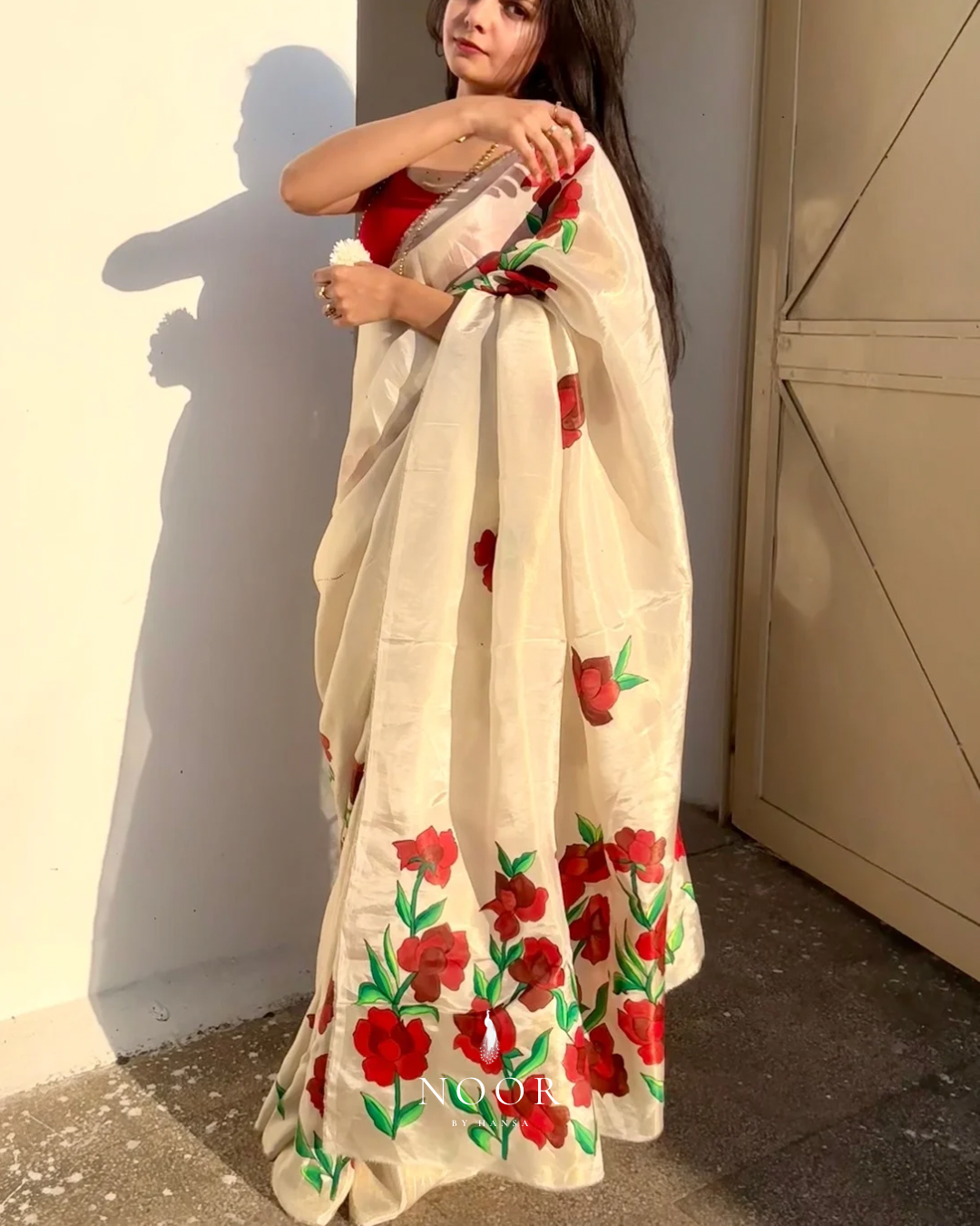 hand painted saree in tissue by noor by hansa, hand painted sarees
handpainted sarees
handpainted sari
hand painted saris
jaipur sarees
handcrafted saris
organza silk sarees
tissue sarees
tissue saris
organza silk saris
noorbyhansa 
noor by hansa