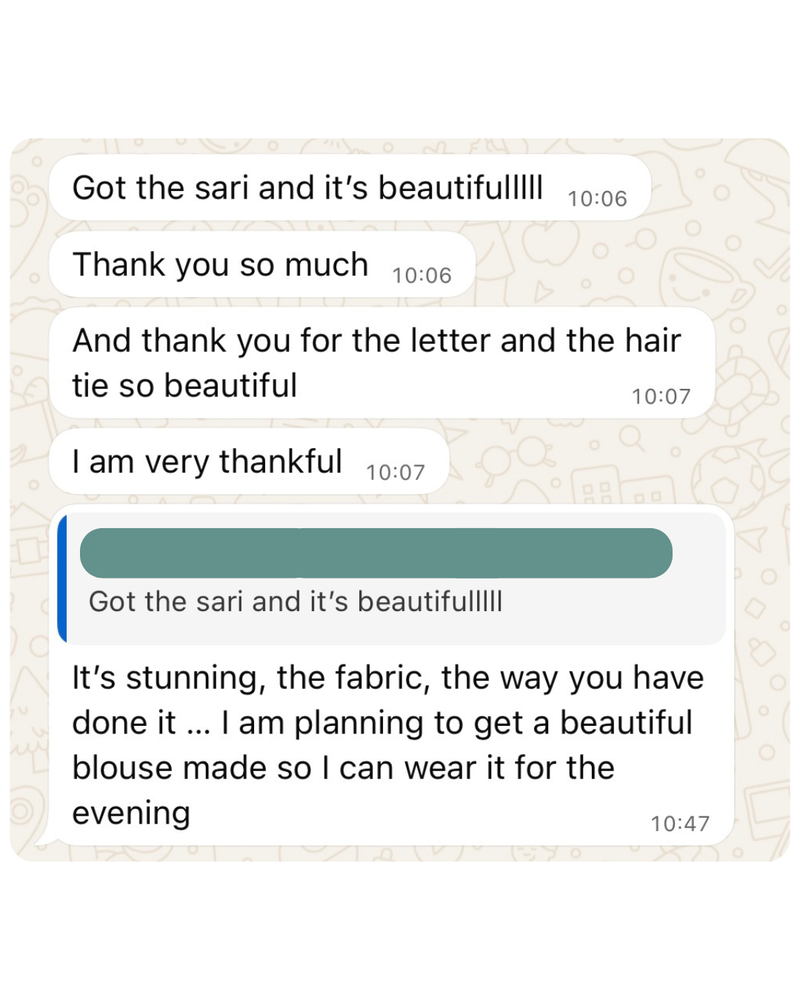 teal hand painted 'jheel' organza silk saree