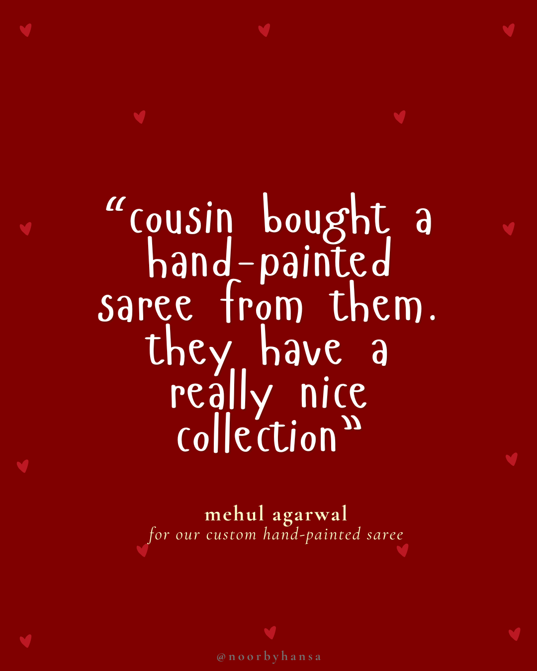 hand painted saree in pure organza silk by noor by hansa in white colour paired with a pure cotton blouse piece & scallop cutwork customer review