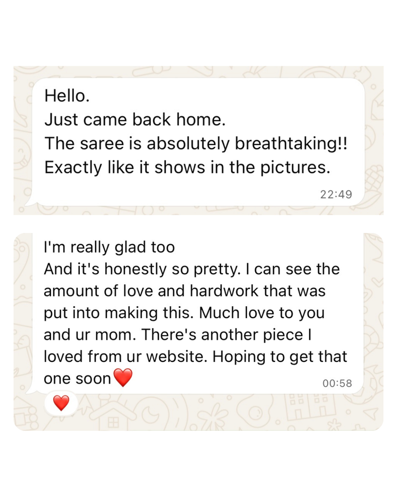 deep pink hand painted 'gulbaag' organza silk saree