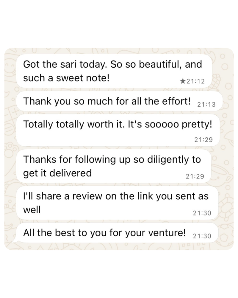 deep pink hand painted 'gulbaag' organza silk saree