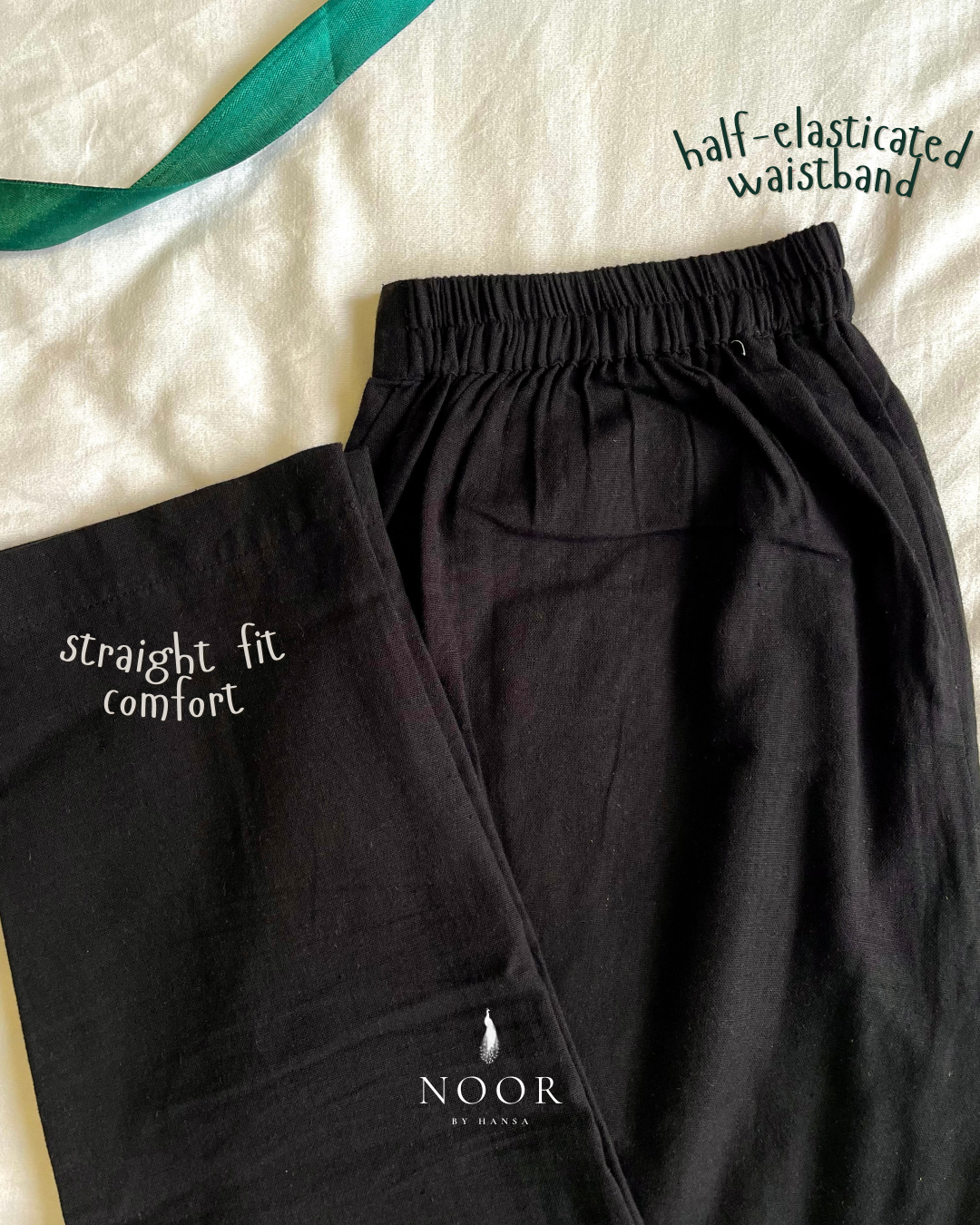 black cotton linen noor by hansa kurta co-ord set, crafted from a luxe linen-cotton blend that feels as good as it looks. available in five vibrant colours, this playful set is perfect for office wear or a day full of running errands