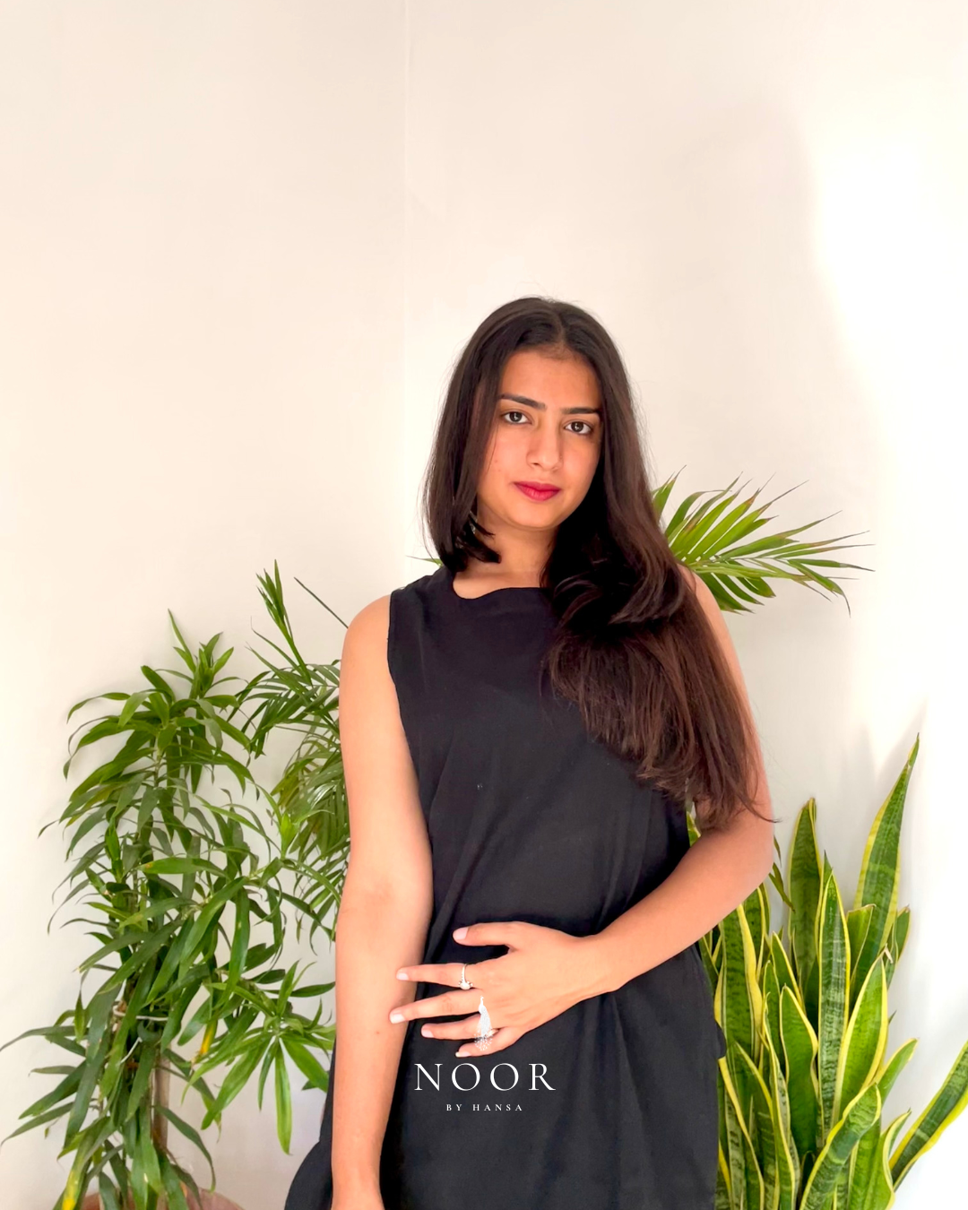 black cotton linen noor by hansa kurta co-ord set, crafted from a luxe linen-cotton blend that feels as good as it looks. available in five vibrant colours, this playful set is perfect for office wear or a day full of running errands