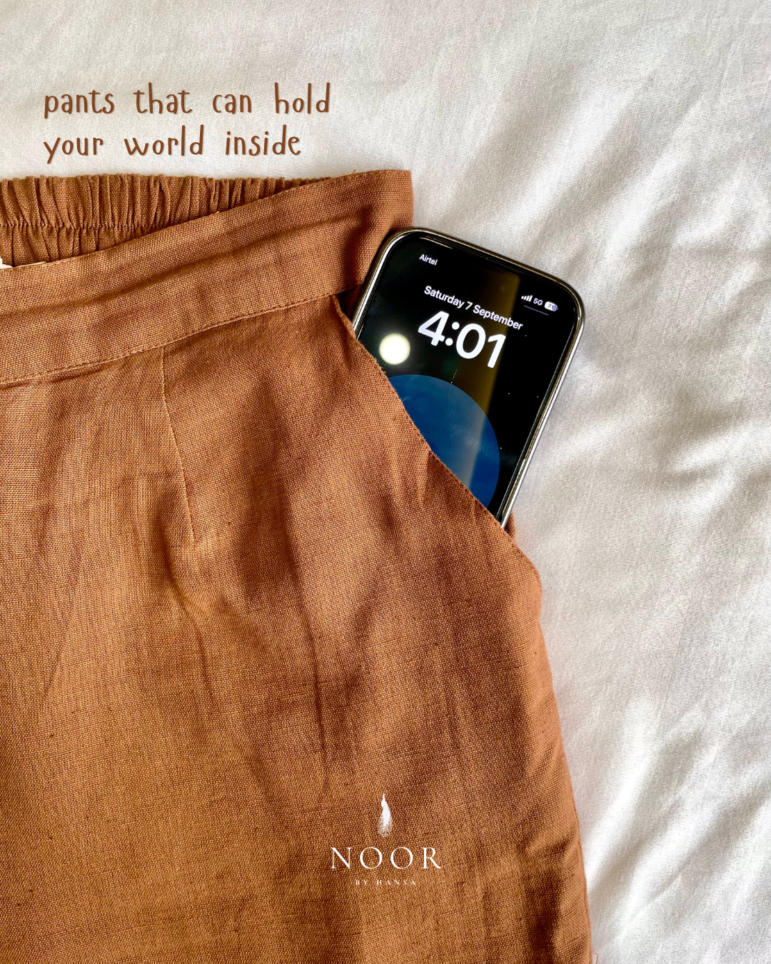 linen straight fit pants noor by hansa rose pink black brown grey ecru white crafted from a luxe linen-cotton blend that feels as good as it looks. available in five vibrant colours, they're really made for the indian body type - no more fitting into what was not made for us!

style tip pair these pants with linen shirts, cotton kurtas or basic tank tops for a chic look on a busy day!