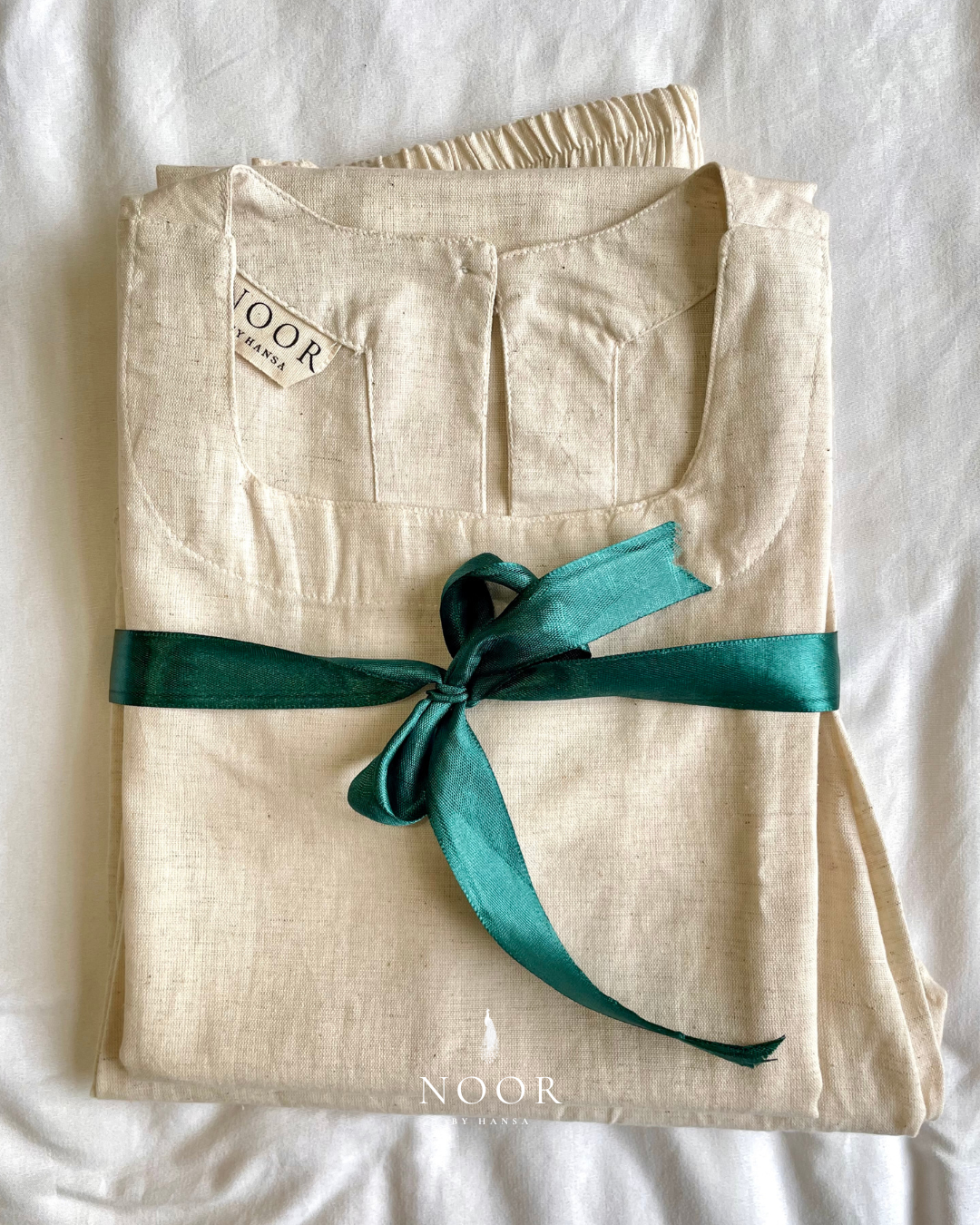 ecru white beige cotton linen noor by hansa kurta co-ord set, crafted from a luxe linen-cotton blend that feels as good as it looks. available in five vibrant colours, this playful set is perfect for office wear or a day full of running errands